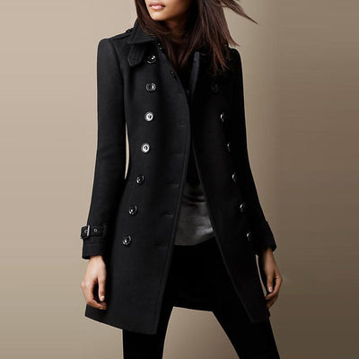 Laila™ | Stilfuld Dobbeltknappet Trenchcoat