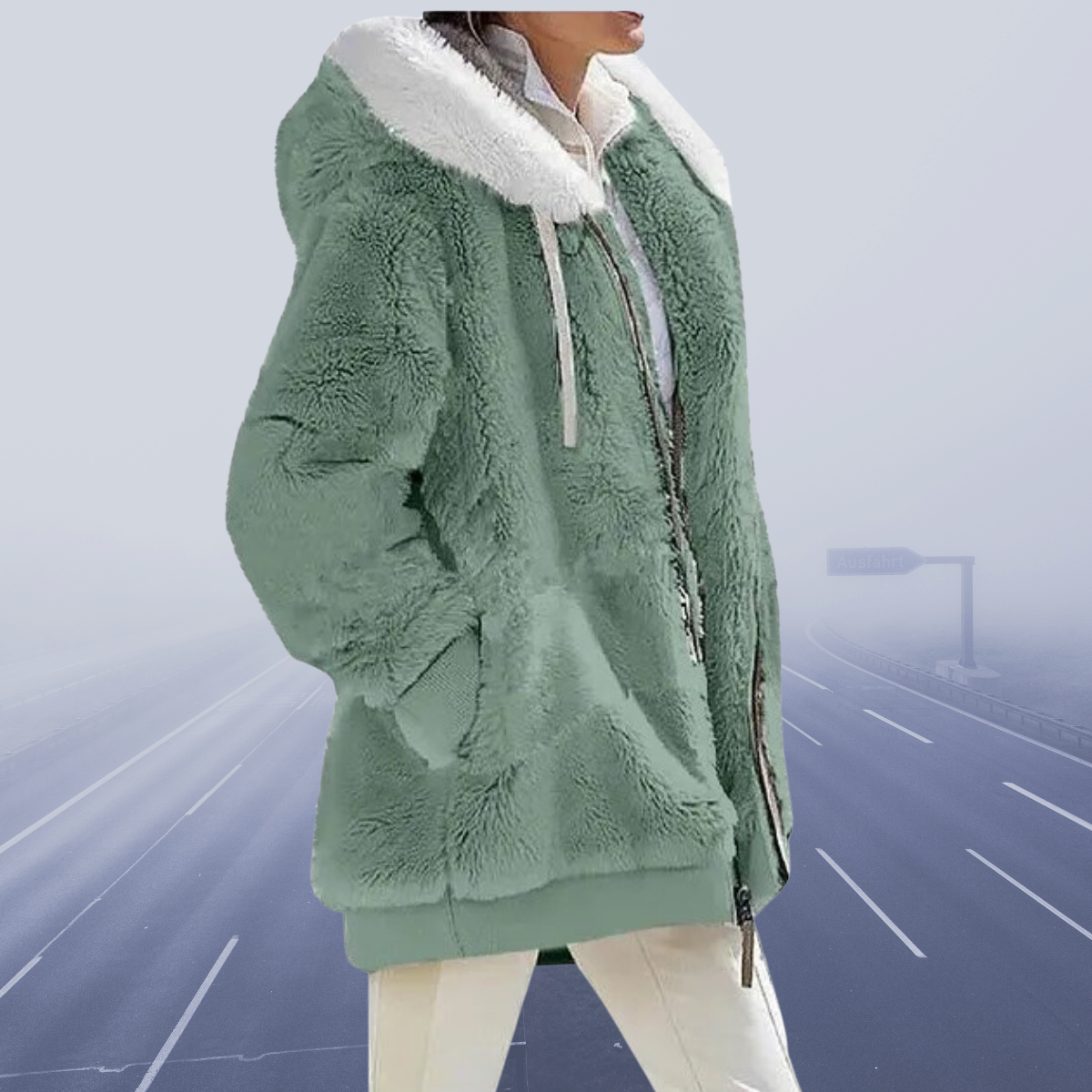 Diana | Hyggelig Faux Fur Hættejakke
