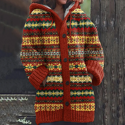 Benedikte™ | Hættet Strikket Cardigan