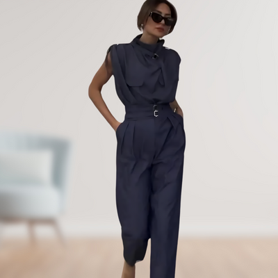 Karen | Stilfuld Bælte Utility Jumpsuit