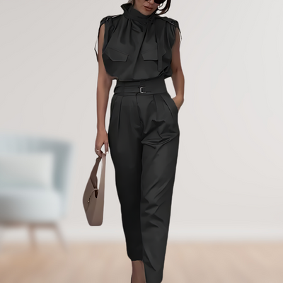 Karen | Stilfuld Bælte Utility Jumpsuit