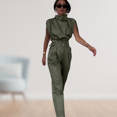 Karen | Stilfuld Bælte Utility Jumpsuit