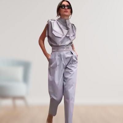 Karen | Stilfuld Bælte Utility Jumpsuit
