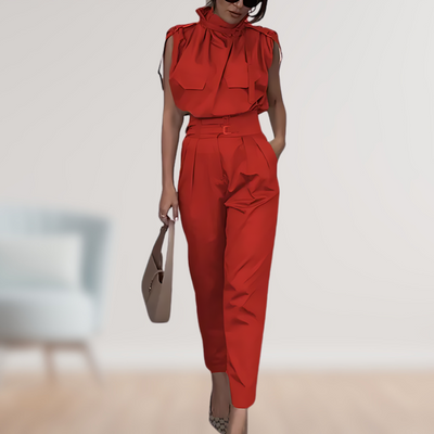 Karen | Stilfuld Bælte Utility Jumpsuit