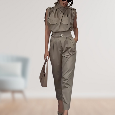 Karen | Stilfuld Bælte Utility Jumpsuit