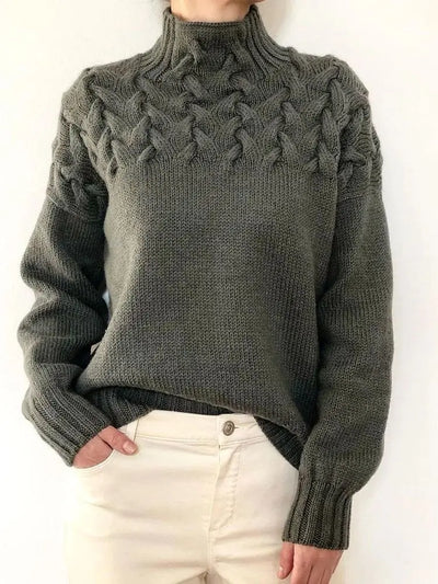 Lilith | Hyggelig Kabelstrikket Rullekravesweater