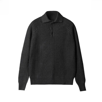 Fabian | Stilfuld Strikket Polo Sweater