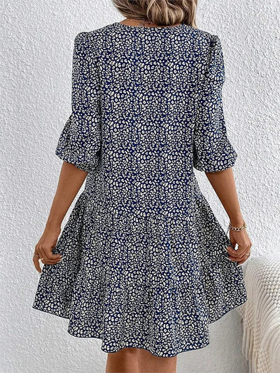 Ines | Blomstret Fit-and-Flare Kjole