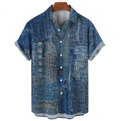 Fredrik | Geometrisk Patchwork Skjorte