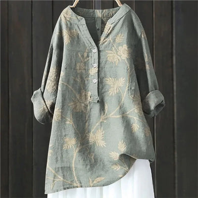 Anny | Floral Knap-Down Bluse