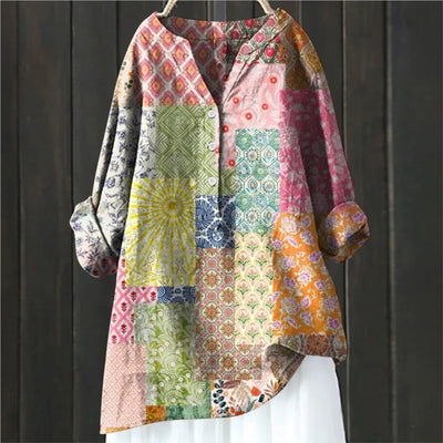 Anny | Floral Knap-Down Bluse