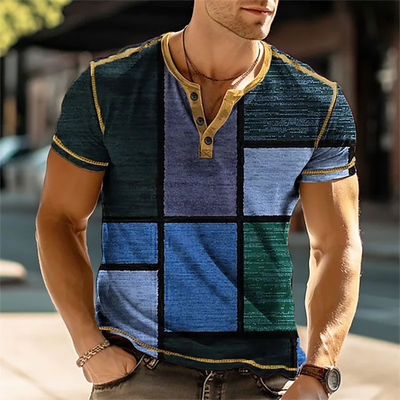 Benjamin | Farveblok Patchwork Skjorte