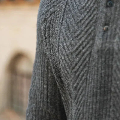 Fabian | Stilfuld Strikket Polo Sweater