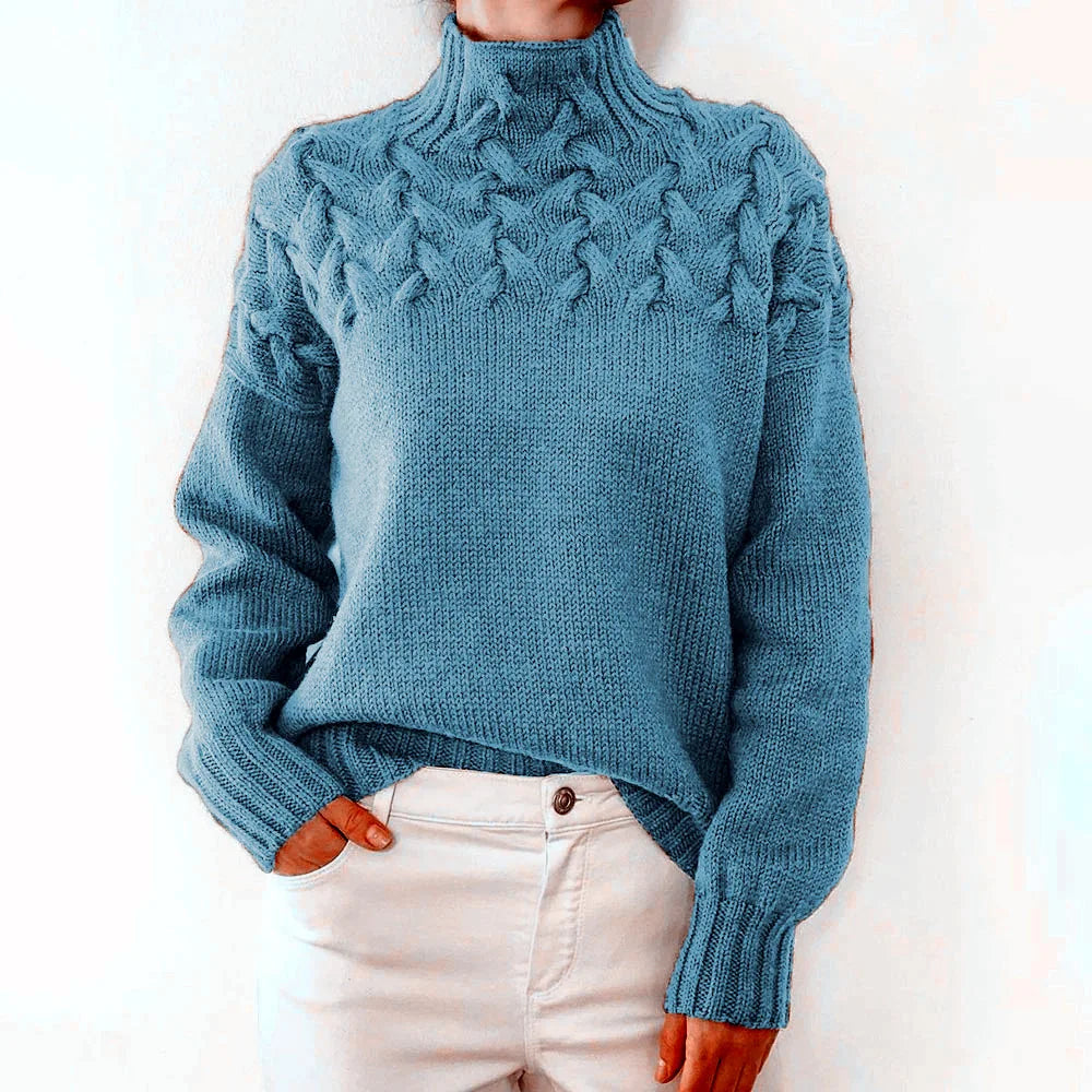 Lilith | Hyggelig Kabelstrikket Rullekravesweater