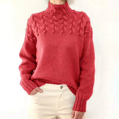 Lilith | Hyggelig Kabelstrikket Rullekravesweater