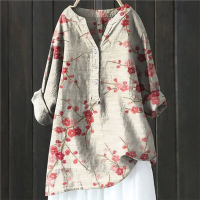 Anny | Floral Knap-Down Bluse