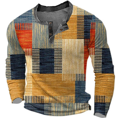 Mikey | Stilfuld Color Block Henley Skjorte