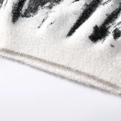 Jorun | Stilfuld Abstract Print Sweater