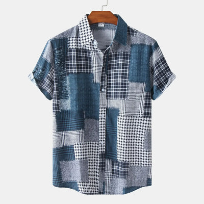 Fredrik | Geometrisk Patchwork Skjorte