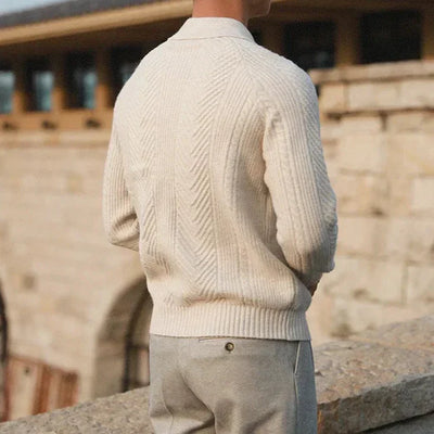 Fabian | Stilfuld Strikket Polo Sweater