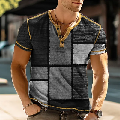 Benjamin | Farveblok Patchwork Skjorte