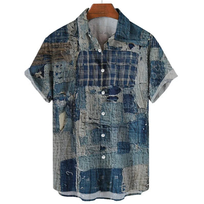Fredrik | Geometrisk Patchwork Skjorte