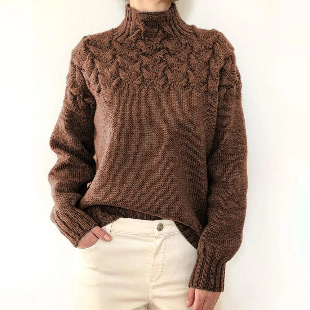 Lilith | Hyggelig Kabelstrikket Rullekravesweater