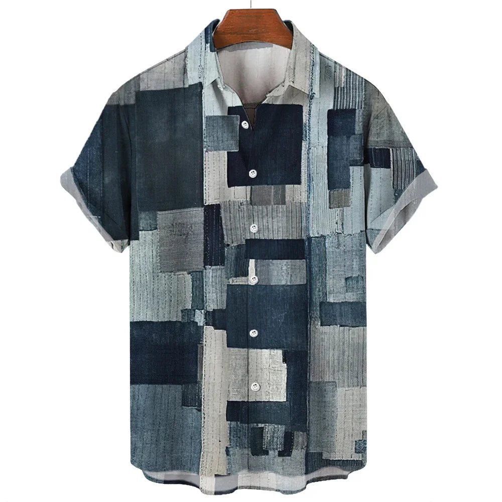Fredrik | Geometrisk Patchwork Skjorte