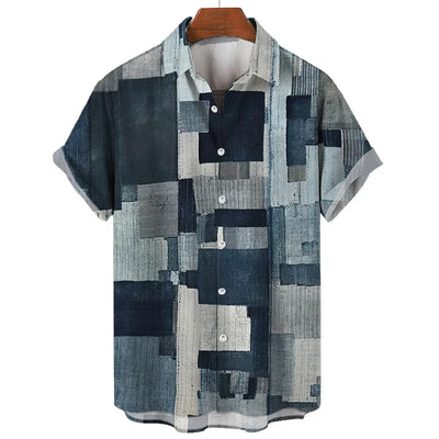 Fredrik | Geometrisk Patchwork Skjorte