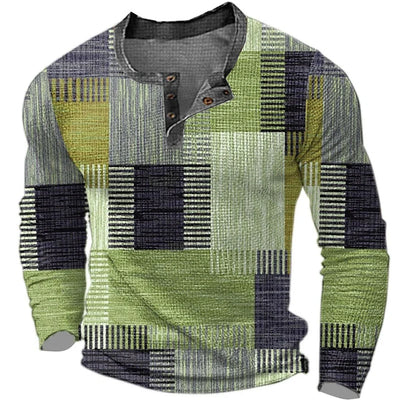 Mikey | Stilfuld Color Block Henley Skjorte