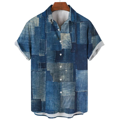 Fredrik | Geometrisk Patchwork Skjorte