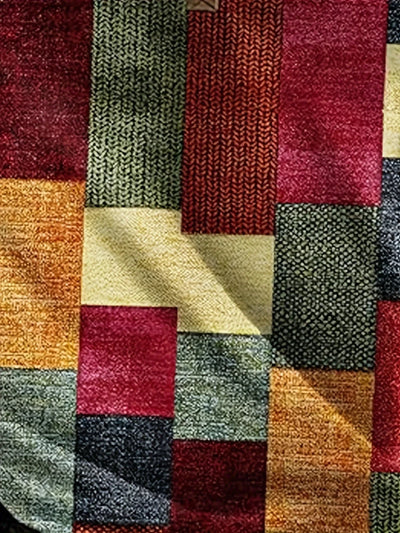 Maron | Stilfuld Patchwork Henley Skjorte