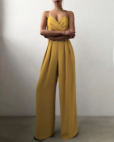 Line | Chic Spaghettistrop Wide-Leg Buksedragt