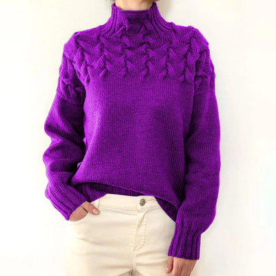 Lilith | Hyggelig Kabelstrikket Rullekravesweater