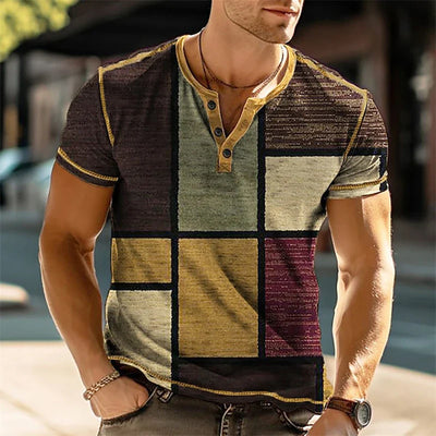 Benjamin | Farveblok Patchwork Skjorte