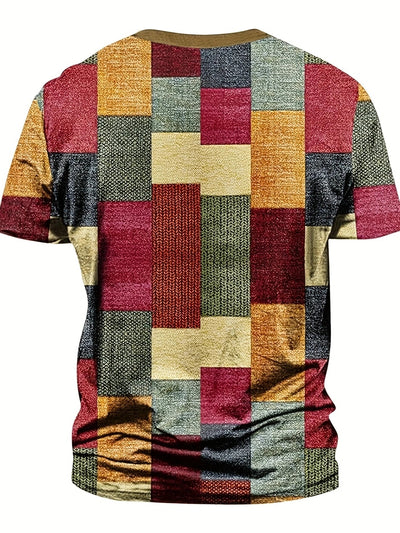 Maron | Stilfuld Patchwork Henley Skjorte