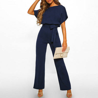 Clarissa™ | Elegant Bæltebelagt Dame Jumpsuit