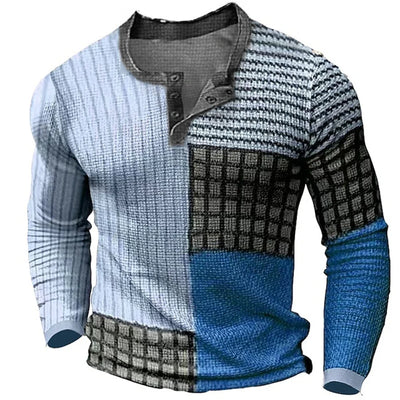 Mikey | Stilfuld Color Block Henley Skjorte