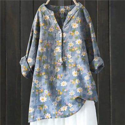Anny | Floral Knap-Down Bluse