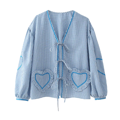 Camille - Retro Heart Blouse