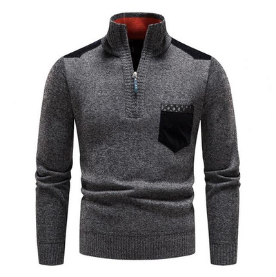 Morten | Stilfuld Zip-Up Striktrøje