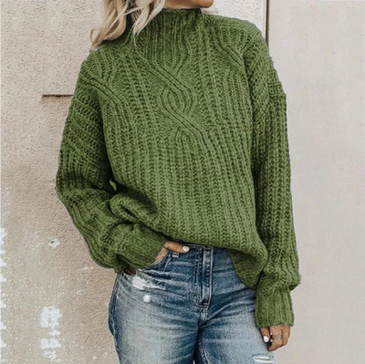 Emilie | Stilig Kabelstrikket Turtleneck Genser