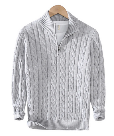 Ivan | Strik-sweater med lynlås
