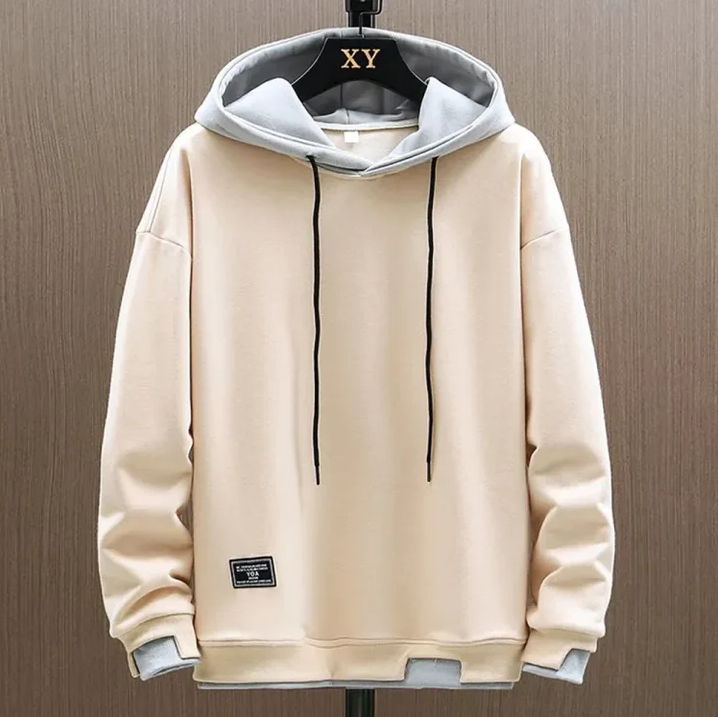 Tobias | Casual Hoodie med Kontrast Hætte