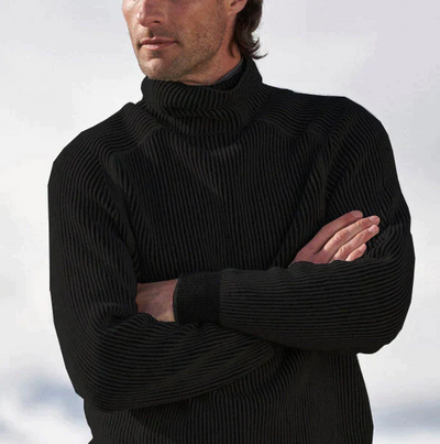 Henrik | Stribet Turtleneck Striktrøje