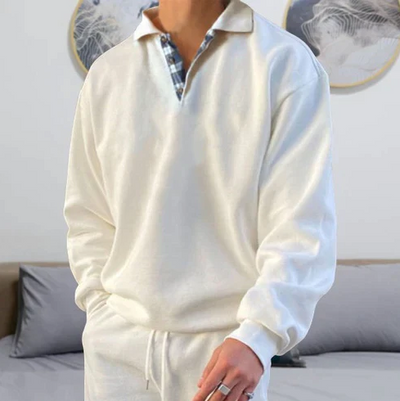 Jonas | Blød Polo Sweatshirt