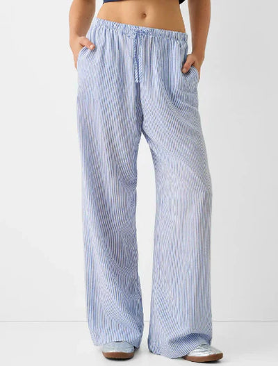 Christa | Stilfulde Stribede Wide-Leg Bukser