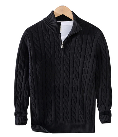Ivan | Strik-sweater med lynlås