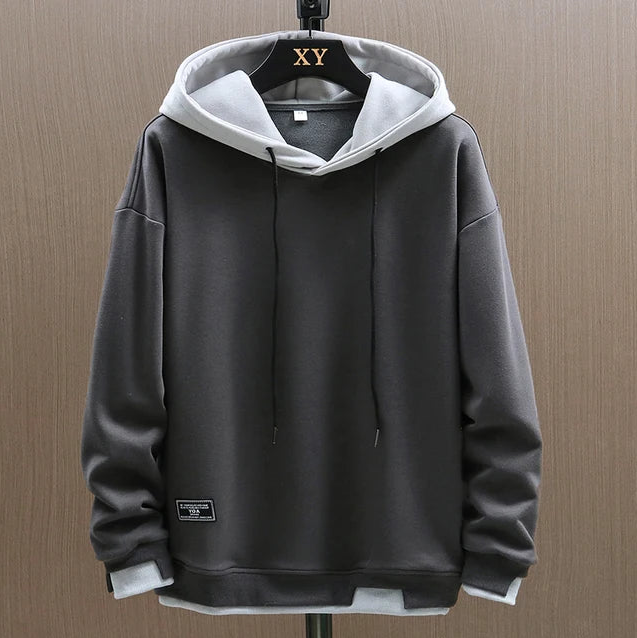 Tobias | Casual Hoodie med Kontrast Hætte
