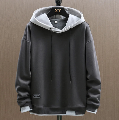 Tobias | Casual Hoodie med Kontrast Hætte